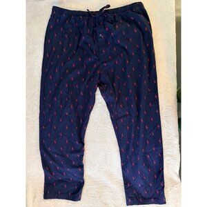 Polo Ralph Lauren Lounge Pants Men’s 2XLT Sleepwear All Over Print Pony Blue